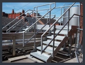 Staircase and Fire Escape Fabrication from Newbrook Engineering