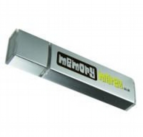 Silver Flash Branded 8GB Memory Sticks by Memory Mates