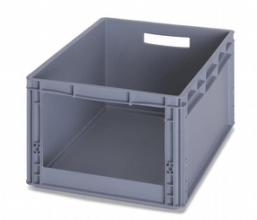 Shallow Open Fronted Stacking Picking Container by Solent Plastics