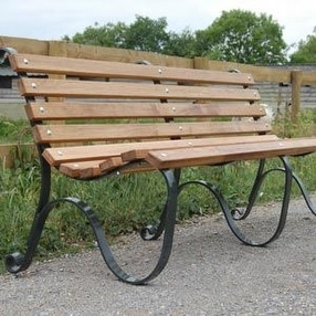 Kensington Hardwood & Steel Bench by Branson Leisure Ltd