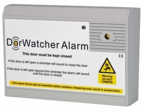 Range of DorWatcher open door alarms by Hoyles Electronic Developments Ltd.
