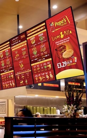 Net Work Digital Menu Boards by Next Day Displays and Pavement Signs