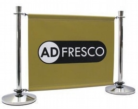 Cafe Seating Area Banner System by Next Day Displays and Pavement Signs