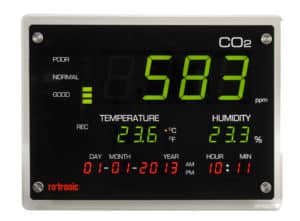 CO2 Display for Monitoring of Indoor Air Quality by Rotronic Instruments (UK) Ltd.