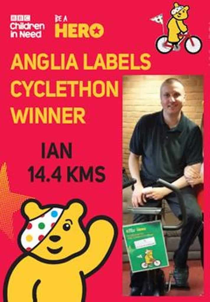 CHILDREN IN NEED CYCLETHON 2015 from Anglia Labels (Sales) Ltd.