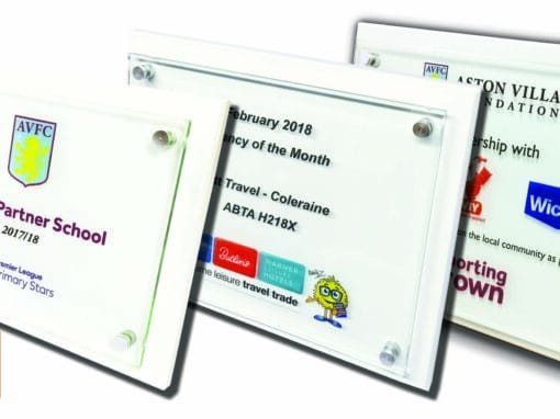 Colour Printed Wall Plaques by Five Star Trophies